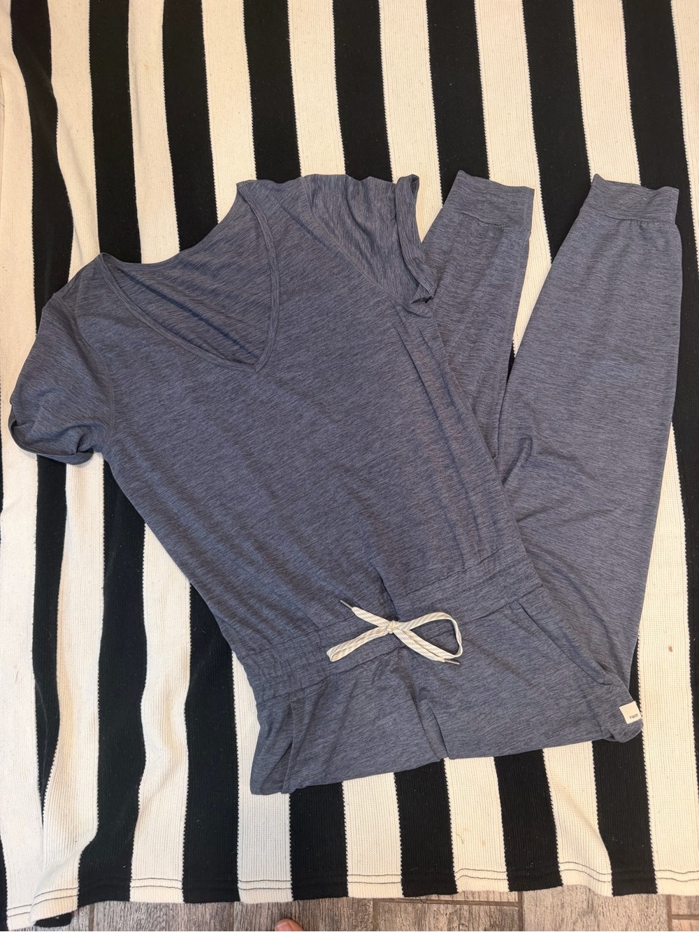 Vuori All Day Jumpsuit Blue Heather Size Small